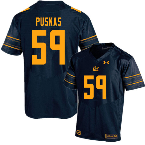 Men #59 Ryan Puskas Cal Bears UA College Football Jerseys Sale-Navy